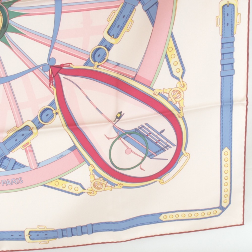 HERMES Pink Silk Scarf - Picture 3 of 9